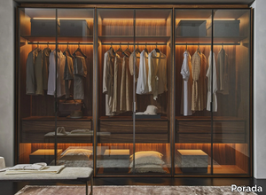 MY CLOSET - Wood and glass wardrobe _ Porada