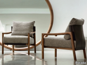 VERA - Upholstered fabric armchair with armrests _ Porada