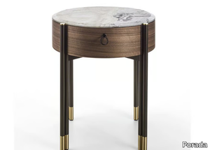 BAYUS TONDO 44 - Round walnut bedside table _ Porada