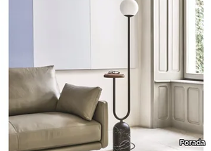 EKERO TOTEM - LED metal floor lamp with shelf _ Porada