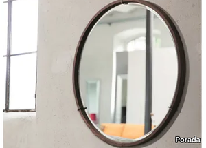 LEVANTE - Round wooden framed mirror _ Porada