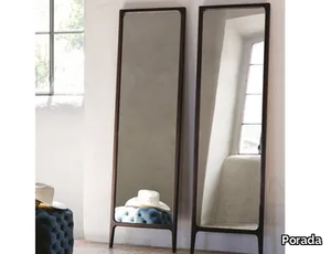 RIMMEL - Freestanding mirror with wooden frame _ Porada