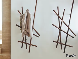 SKETCH - Wall-mounted walnut coat rack _ Porada