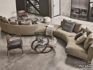 ÉTIENNE - Curved fabric sofa _ Porada