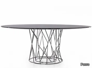 SYNAPSIS - Round steel table _ Porro