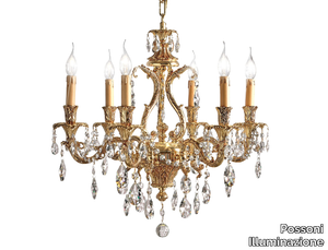IRINA 793/6-SH/G - French Gold chandelier with Schoeler crystals _ Possoni Illuminazione