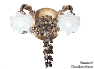 ROSE 700/A2 - Antique Brass wall light with glasses _ Possoni Illuminazione