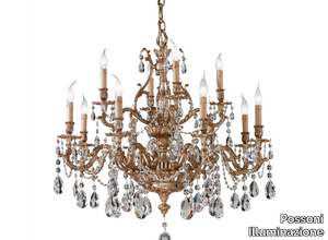 VERSAILLES 093/8+4-SH/G - French Gold chandelier with Schoeler Crystals _ Possoni Illuminazione