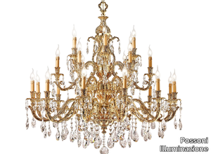 WELLINGTON 791/12+6+6-SH/G - French Gold chandelier with Schoeler crystals _ Possoni Illuminazione