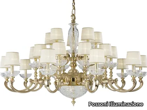 OFELIA 257/25+3 - French Gold chandelier with crystal _ Possoni Illuminazione