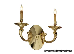 OTELLO 258/A2 - Polished Brass wall light _ Possoni Illuminazione