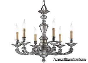 ALBERTO 268/6 - Old silver chandelier _ Possoni Illuminazione