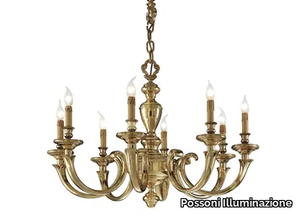 AMOS 260/8 - Polished Brass chandelier _ Possoni Illuminazione
