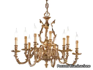 ASHFORD 090/6+3 - French gold chandelier _ Possoni Illuminazione