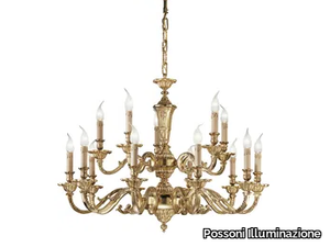 BORIS 098/10+5 - French Gold chandelier _ Possoni Illuminazione