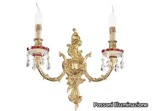 EDGARD 4300/A2-SH - Shaded gold plated wall light with Schoeler crystals _ Possoni Illuminazione