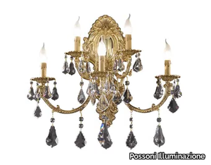 ERMES 099/A5-SH/P - French Gold wall lamp with Schoeler crystals _ Possoni Illuminazione