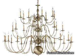 FLEMISH 507/16+8+8 - Antique bronze chandelier _ Possoni Illuminazione