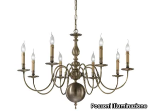 FLEMISH 507/8 - Antique bronze chandelier _ Possoni Illuminazione