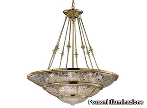 GIOTTO 1898/14-C - Gold plated chandelier with crystal _ Possoni Illuminazione