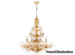HOWARD 830/60-SH/G30 - French Gold chandelier with Schoeler crystals _ Possoni Illuminazione