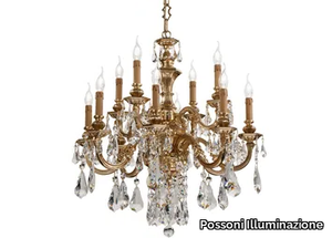 KAITLIN 777/8+4-SH/P - French Gold chandelier with Schoeler Crystals _ Possoni Illuminazione