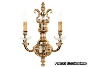 KITTY 4071/A2 - Shaded gold plated wall light with crystal _ Possoni Illuminazione