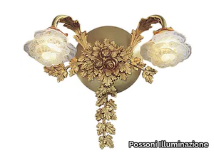 ROSE 701/A2 - French Gold wall light with glasses _ Possoni Illuminazione