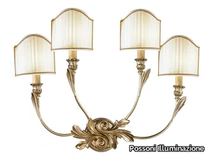 SOLANGE 337/A4-P - French Gold wall light with shades _ Possoni Illuminazione