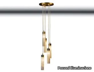 TUBE 2000/S5 - LED alabaster pendant lamp _ Possoni Illuminazione