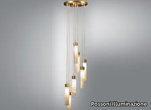 TUBE 2000/S7 - LED alabaster pendant lamp _ Possoni Illuminazione