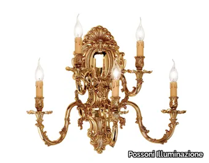 VERSAILLES 093/A5 - French Gold leaf wall light _ Possoni Illuminazione