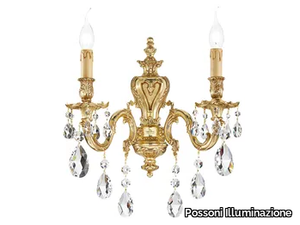 VERSAILLES 093/A2-SH/G - French Gold wall light with Schoeler crystals _ Possoni Illuminazione