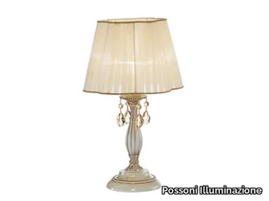 VERSAILLES 093/LP-SH/GG - Antique white/gold table lamp with Schoeler crystals _ Possoni Illuminazione