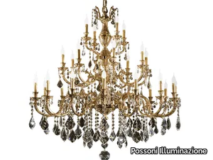 WINDSOR 888/16+8+4-SH/P - French Gold chandelier with Schoeler crystals _ Possoni Illuminazione