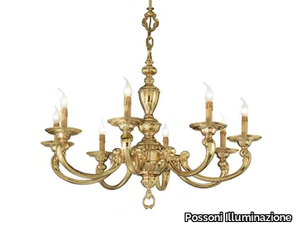 OTELLO 258/8 - Polished Brass chandelier _ Possoni Illuminazione