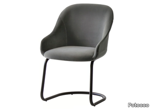 LYZ 918/UI - Cantilever upholstered fabric chair with armrests _ Potocco