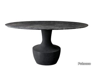 ANFORA 879/T - Round table with marble top and quartz base _ Potocco