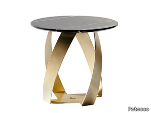 BON BON 770/TB - Round side table with marble top _ Potocco