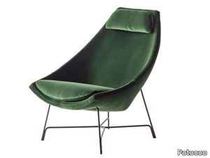 CUT 910/PL - Leather armchair with headrest _ Potocco