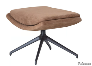 CUT 910/PPG - Swivel upholstered leather footstool _ Potocco