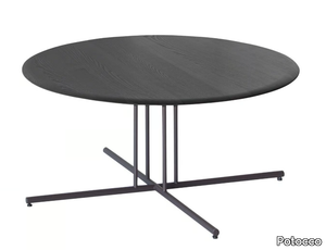 GRAPHIC 955/TBC-60 / 80 - Round ash and metal coffee table _ Potocco