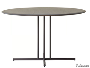 GRAPHIC 955/TGC - Round ash and metal table _ Potocco