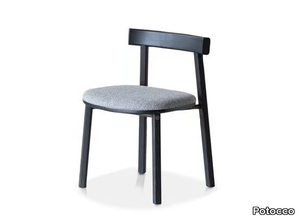 HELVETICA 868/W - Ash chair with integrated cushion _ Potocco