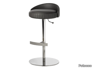 PLISSÉ 929/A-GAS - Swivel leather stool with gas lift _ Potocco