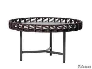 ROPU 888/TBC-OUT - Round rope garden side table with HPL top _ Potocco