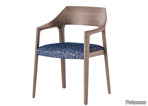 SCHEGGIA 906/P - Ash easy chair with armrests _ Potocco