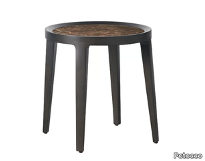 SPRING 841/TBC - Round ash high side table with marble top _ Potocco