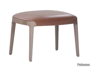 VELIS 942/O4 - Upholstered low leather stool _ Potocco