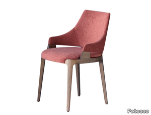 VELIS 942 - Upholstered fabric chair with armrests _ Potocco